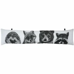 Coussin bas de porte polycoton (90 x 20 cm) Clairière Gris