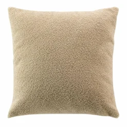 Coussin carré bouclette (45 cm) Wooly Beige