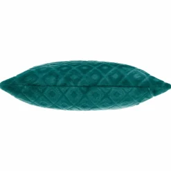 Coussin carré (40 cm) 3D Losange Bleu canard