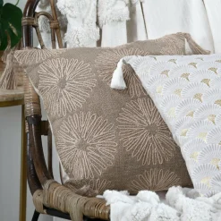 Coussin carré coton (40 cm) Sultan Marron