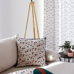 Coussin carré coton (40 cm) Terrazzo Multicolore