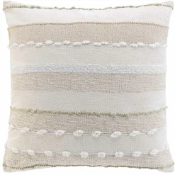 Coussin carré coton tissé (60 x 60 cm) Santos Beige