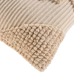 Coussin carré coton tufté (45 x 45 cm) Kamary Ecru