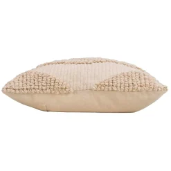 Coussin carré coton tufté (45 x 45 cm) Kamary Ecru
