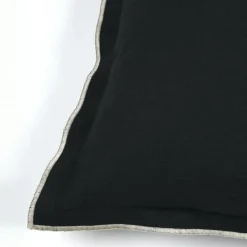 Coussin carré coton (45 x 45 cm) Helios Noir
