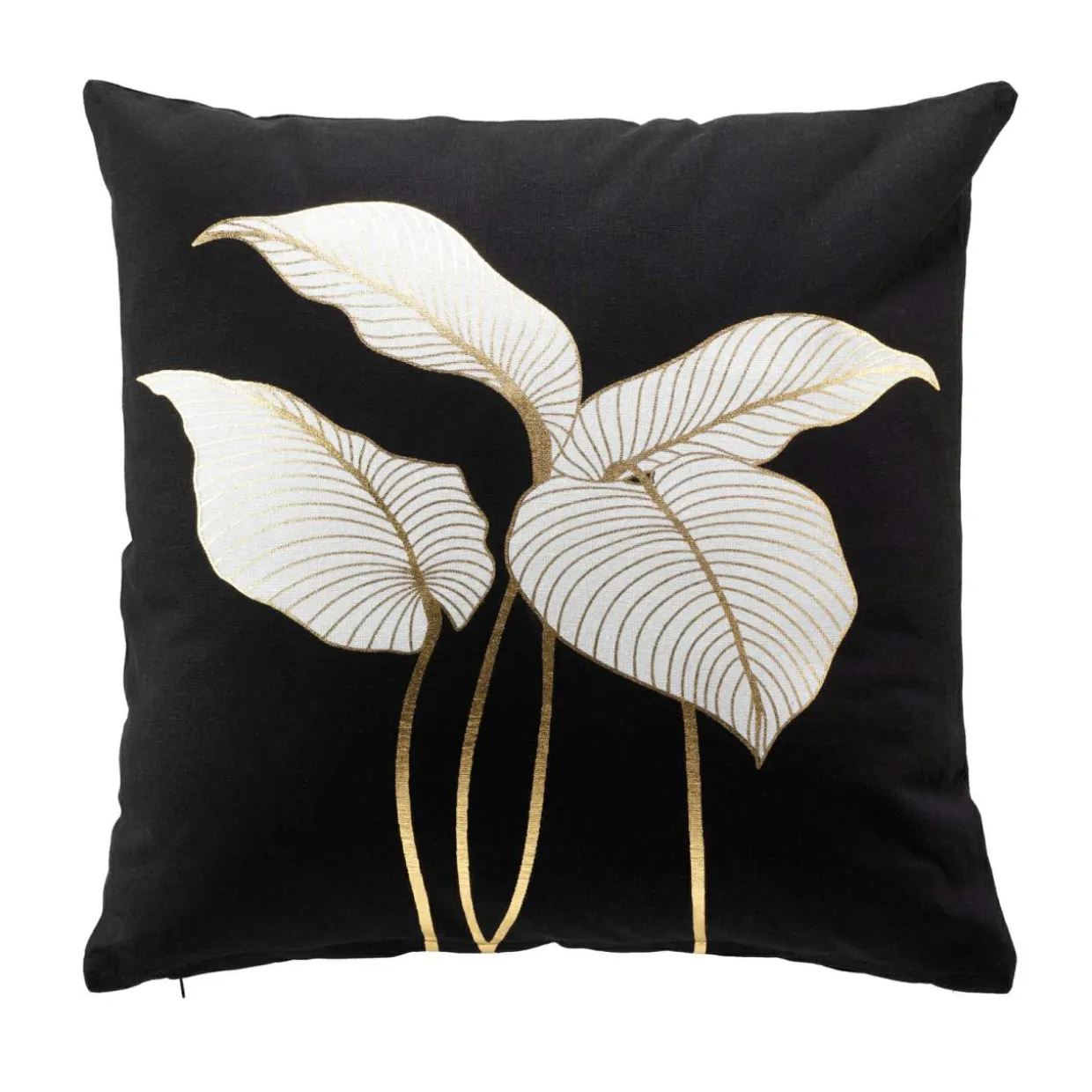 Coussin carré coton (45 x 45 cm) Jill Noir