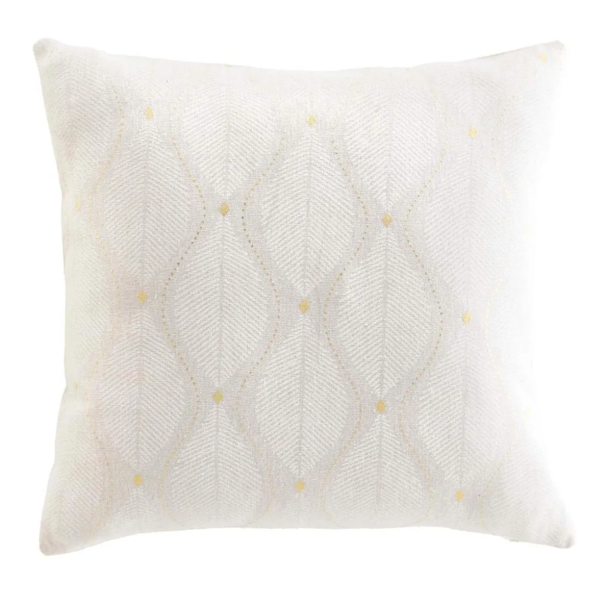 Coussin carré coton (45 x 45 cm) Maho Blanc