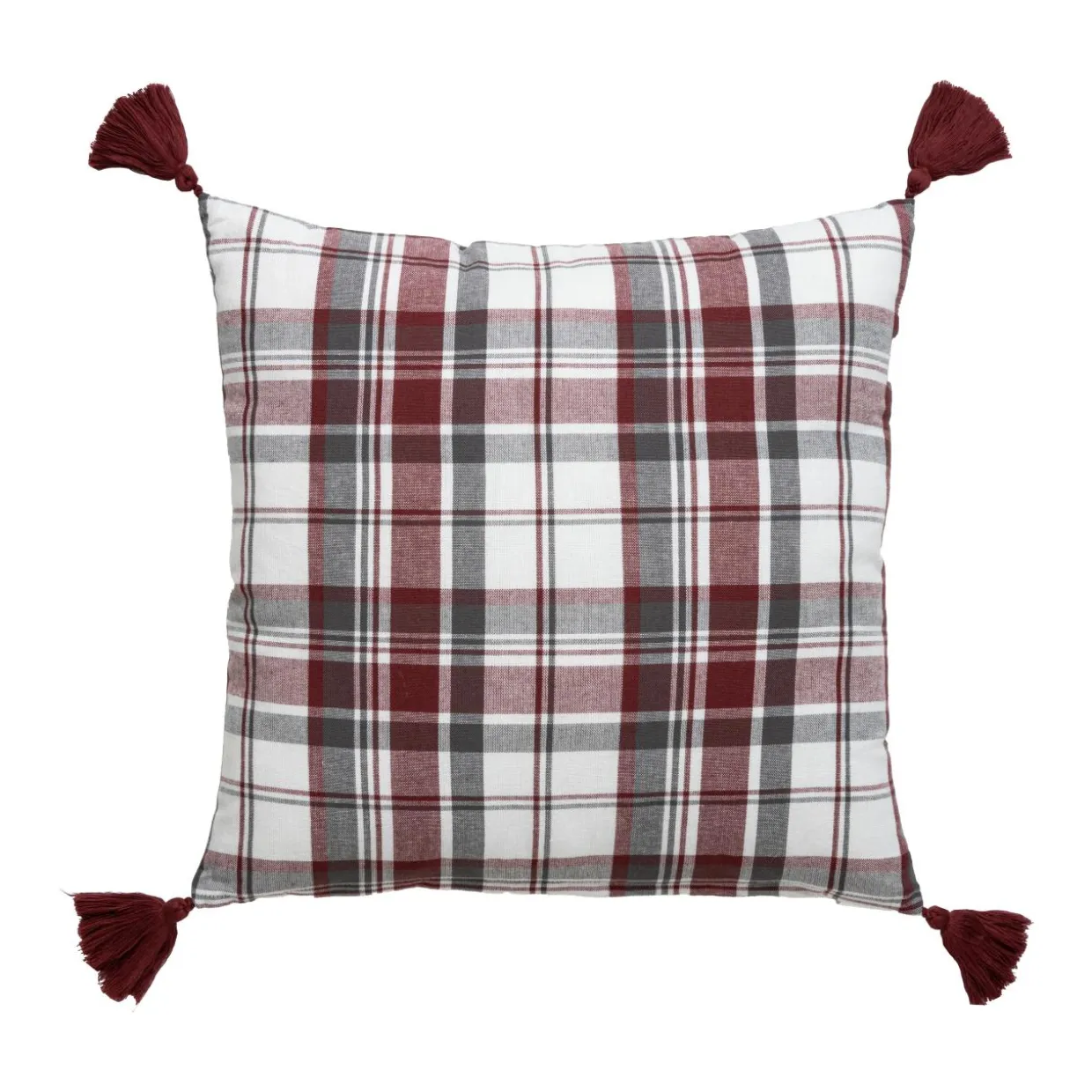Coussin carré coton (40 x 40 cm) Megeve Rouge