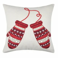 Coussin carré coton (40 x 40 cm) Megève Ecru
