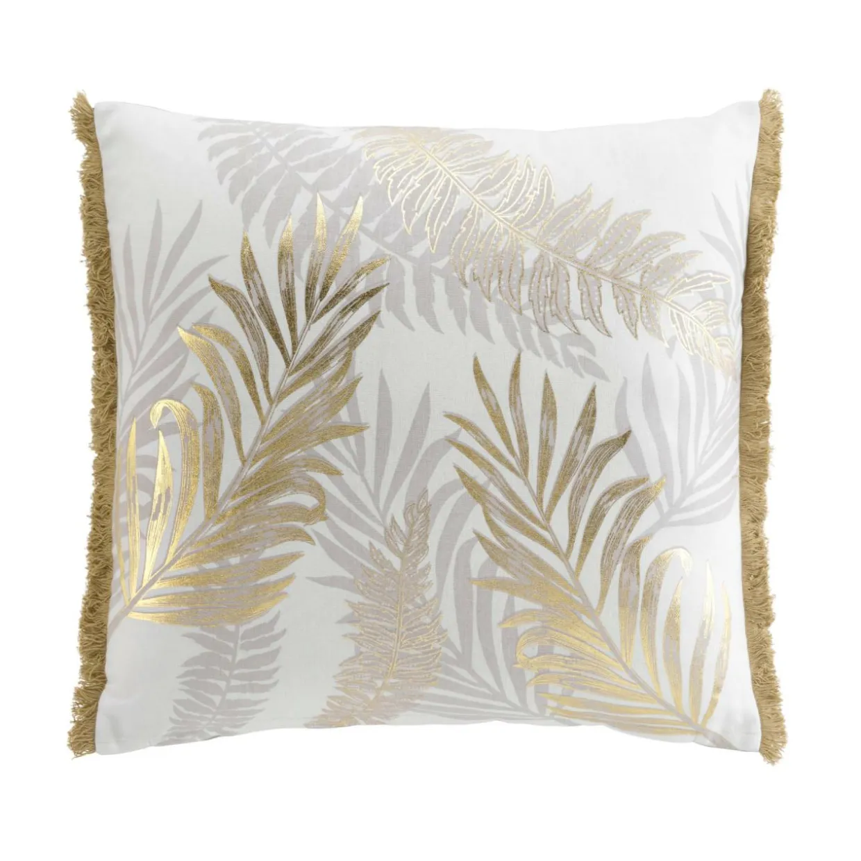Coussin carré coton (50 x 50 cm) Melisse Or
