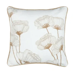 Coussin carré coton (45 x 45 cm) Oriana Ecru