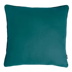 Coussin carré coton (60 x 60 cm) Pixel Bleu canard