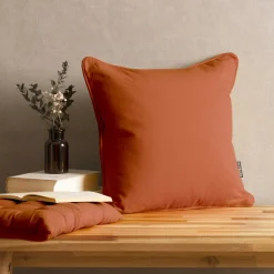Coussin carré coton (40 x 40 cm) Pixel Terracotta