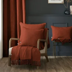 Coussin carré coton (45 x 45 cm) Sixtine Terracotta