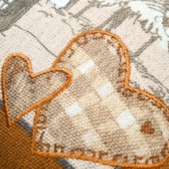 Coussin carré coton (45 x 45 cm) Wildforest Ecru