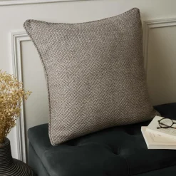 Coussin carré effet chiné (50 x 50 cm) James Gris galet