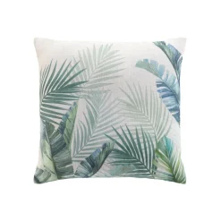 Coussin carré effet lin (45 x 45 cm) Native Vert