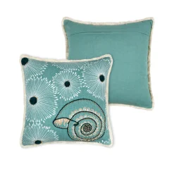 Coussin carré en coton (45 x 45 cm) Barbade Vert céladon