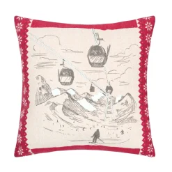 Coussin carré en coton (45 x 45 cm) Villard Ecru
