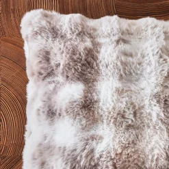 Coussin carré fausse fourrure (50 x 50 cm) Toronto Taupe
