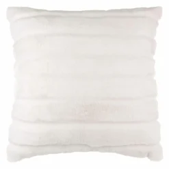 Coussin carré fausse fourrure (45 x 45 cm) Manoir Blanc