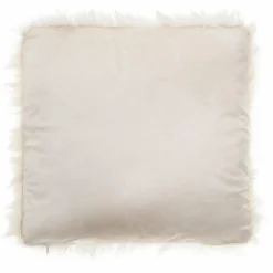 Coussin carré fausse fourrure (40 x 40 cm) Oslo Ivoire