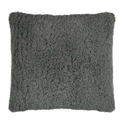 Coussin carré fausse fourrure (50 x 50 cm) Dudley Gris souris