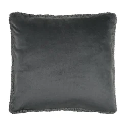 Coussin carré fausse fourrure (50 x 50 cm) Dudley Gris souris