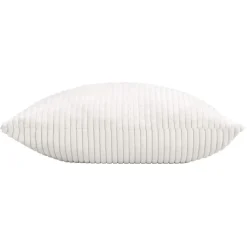 Coussin carré flanelle relief (45 x 45 cm) Nils Blanc