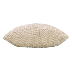 Coussin carré flanelle relief (45 x 45 cm) Flanela Beige