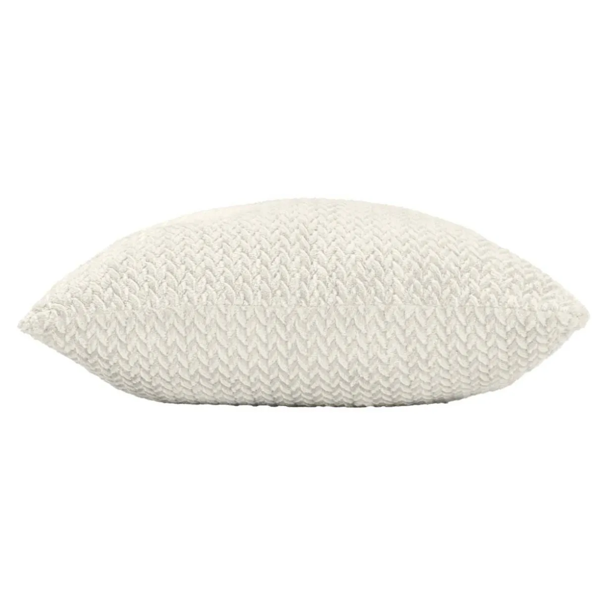 Coussin carré flanelle relief (45 x 45 cm) Flanela Écru