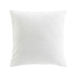 Coussin carré flanelle relief (45 x 45 cm) Java Blanc