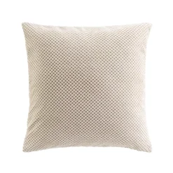 Coussin carré flanelle relief (45 x 45 cm) Java Ecru