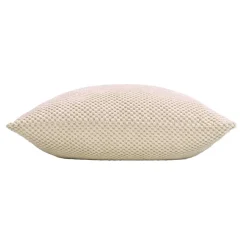 Coussin carré flanelle relief (45 x 45 cm) Java Ecru