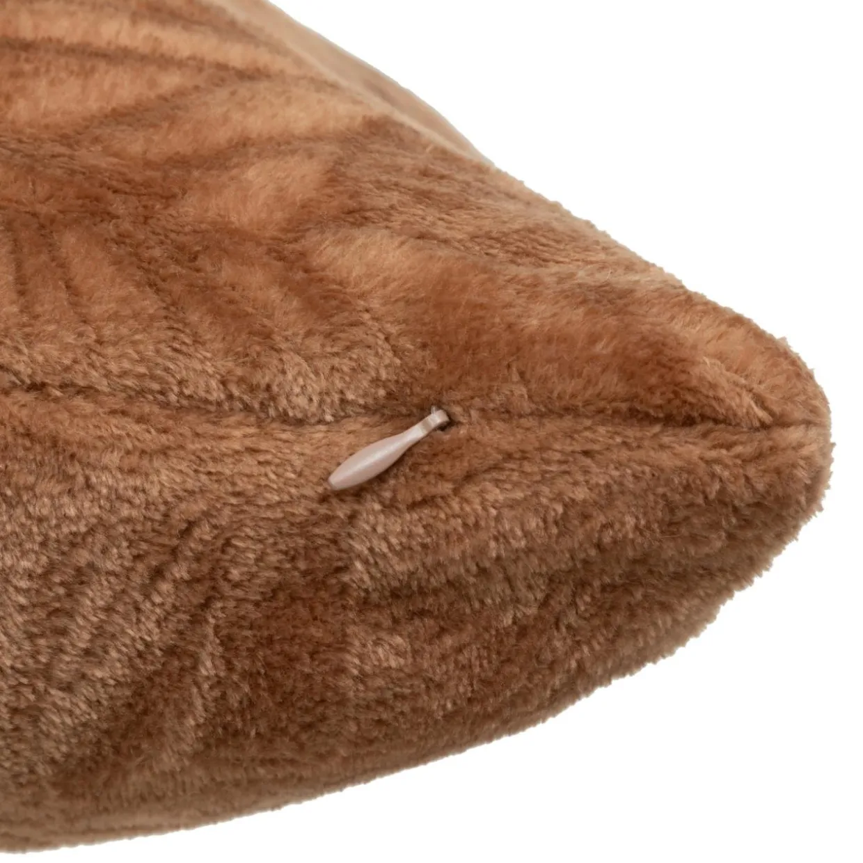 Coussin carré flanelle (40 x 40 cm) Ryo Marron
