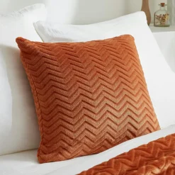 Coussin carré flanelle (45 x 45 cm) Zag Cuivre