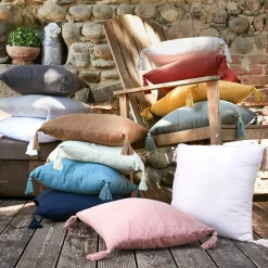 Coussin carré gaze de coton (40 x 40 cm) Gaïa Terracotta