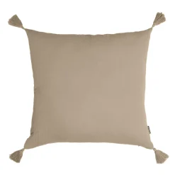Coussin carré gaze de coton (60 x 60 cm) Gaïa Ficelle