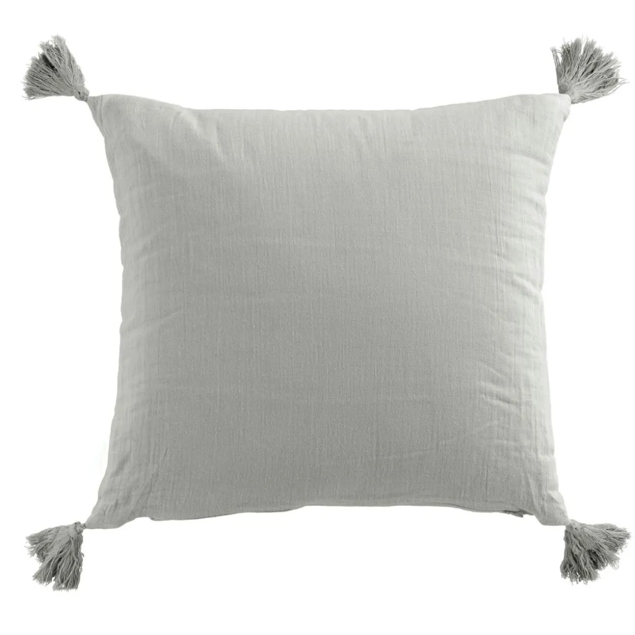 Coussin carré gaze de coton (40 x 40 cm) Gaïa Gris nuage