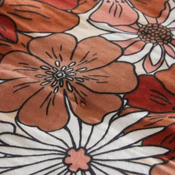 Coussin carré gaze de coton (45 x 45 cm) Gaïa azalée Terracotta