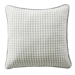 Coussin carré gaze de coton (45 x 45 cm) Gaïa vichy Vert eucalyptus