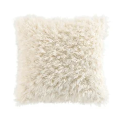 Coussin carré imitation fourrure (45 x 45 cm) Mouton Ecru