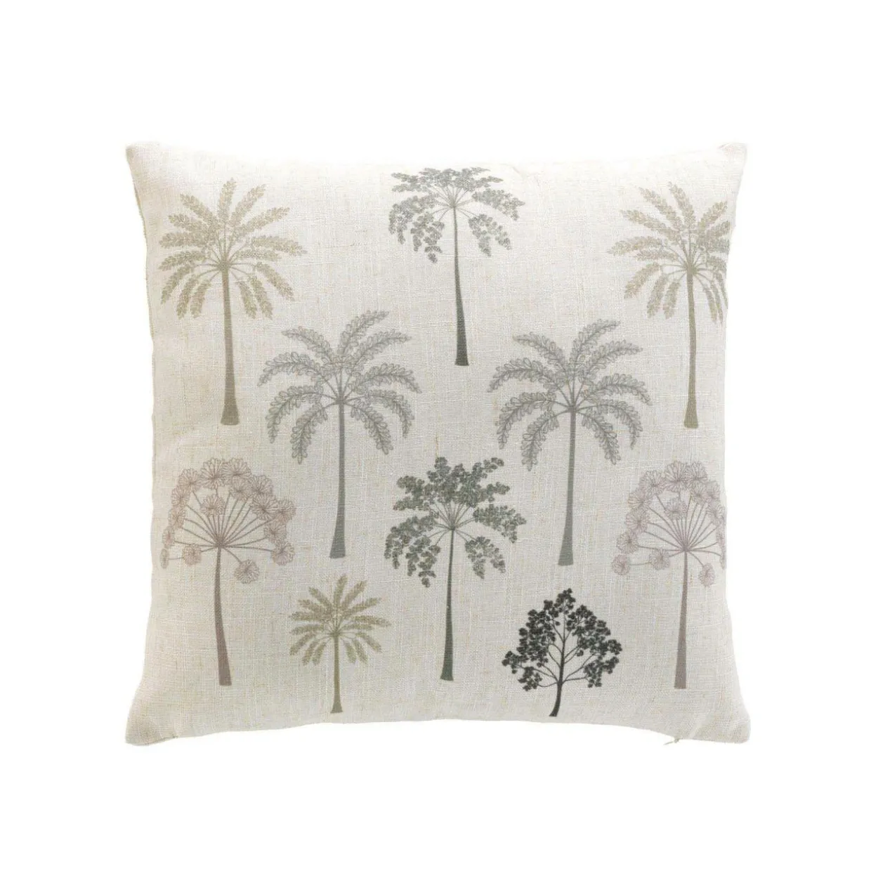 Coussin carré lin et coton (45 x 45 cm) Palmea Vert