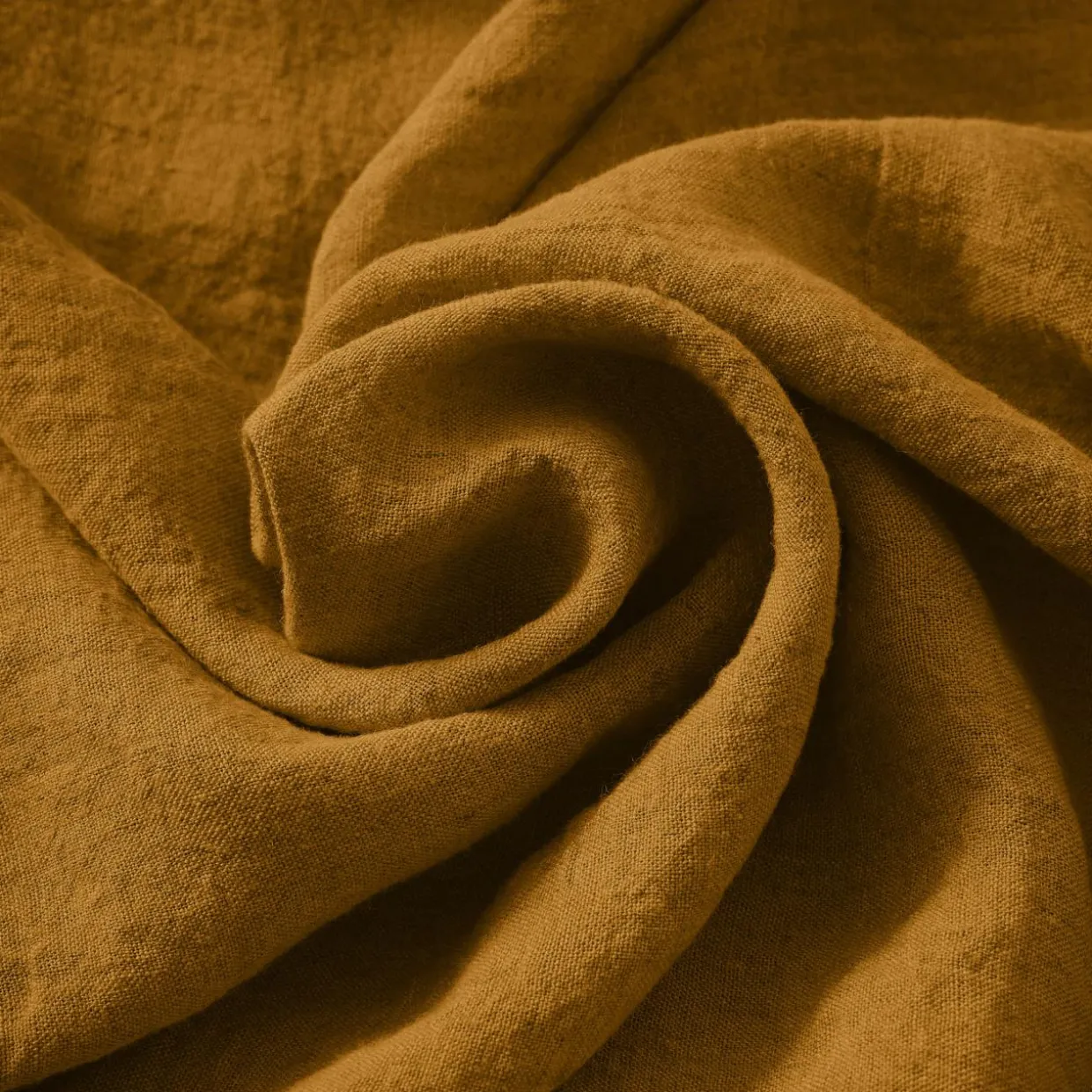 Coussin carré lin lavé (45 cm) Louise Caramel