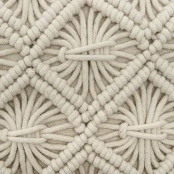 Coussin carré polycoton (40 x 40 cm) Macram Beige