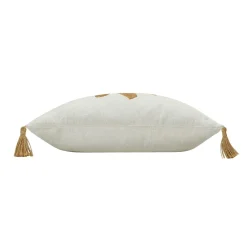 Coussin carré pompons (45 x 45 cm) Théa Marron