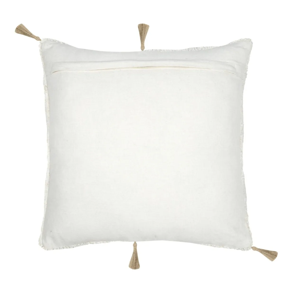 Coussin carré tufté (45 x 45 cm) Blokken Ecru