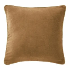 Coussin carré velours de coton (45 x 45 cm) Victor Camel