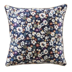 Coussin carré velours (50 x 50 cm) Dolores Bleu