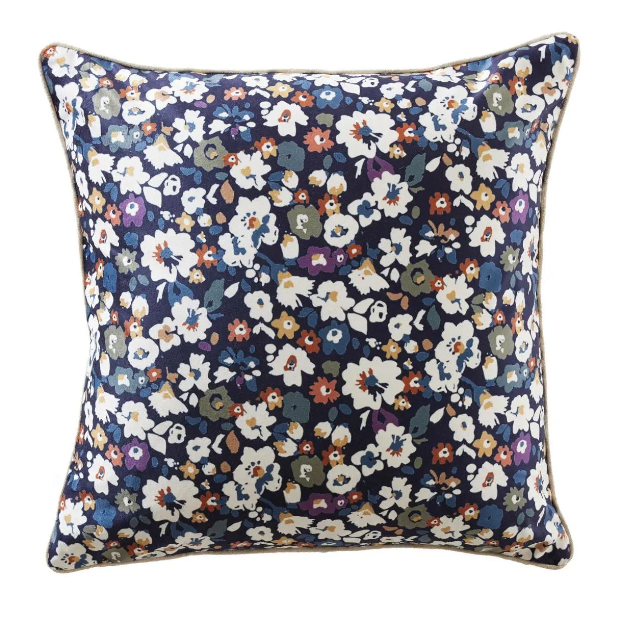 Coussin carré velours (50 x 50 cm) Dolores Bleu
